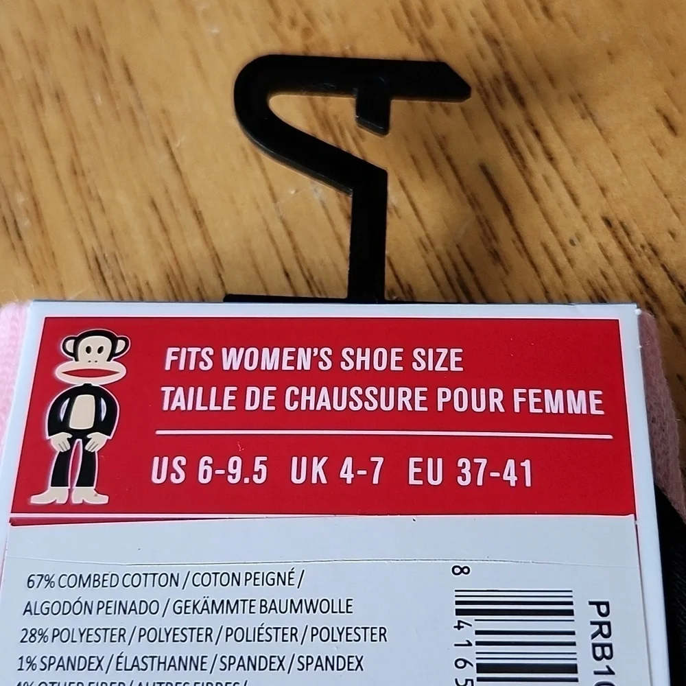 4/$25 Paul Frank Novelty Crew Socks New Black With Monkey Women Size 6 to 9.5